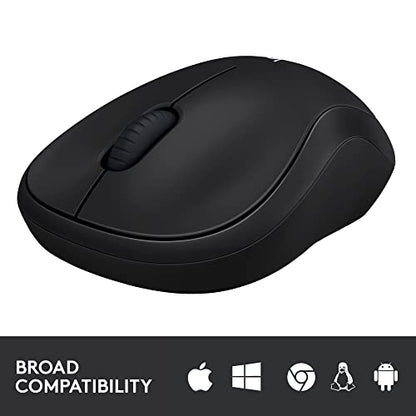 Logitech M185 Wireless Mouse, 2.4GHz with USB Mini Receiver, 12-Month Battery Life, 1000 DPI Optical Tracking, Ambidextrous PC/Mac/Laptop - Swift Gray