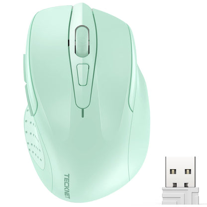 TECKNET Wireless Mouse, 2.4G Ergonomic Optical Mouse, Computer Mouse for Laptop, PC, Computer, Chromebook, Notebook, 6 Buttons, 24 Months Battery Life