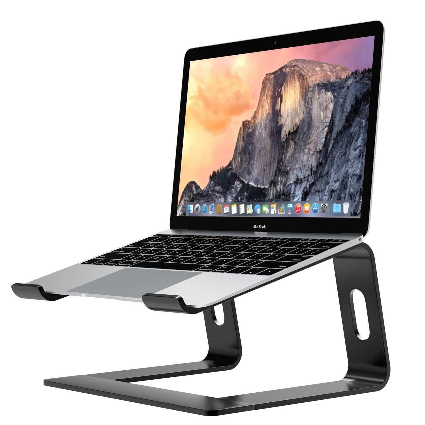 Laptop Stand for Desk - Sturdy Aluminum Computer Stand, Compact Laptop Riser for Desk, Detachable Laptop Holder - Portable Laptop Stand Compatible with 10 to 15.6 in Notebook Computer, Silver