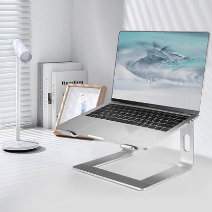 Laptop Stand for Desk - Sturdy Aluminum Computer Stand, Compact Laptop Riser for Desk, Detachable Laptop Holder - Portable Laptop Stand Compatible with 10 to 15.6 in Notebook Computer, Silver